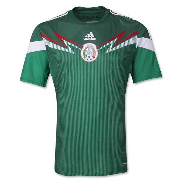 2014 Mexico Home Green Replica Soccer Jersey Shirt(Player Version)
