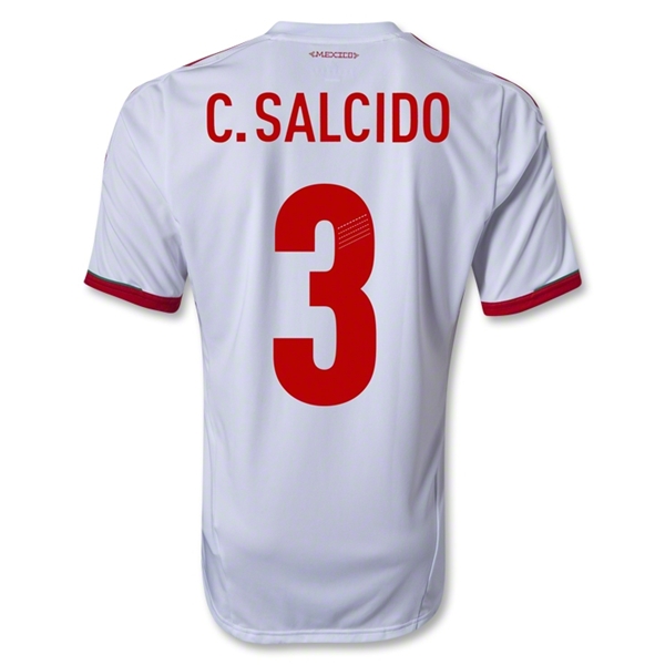 2013 Mexico #3 C.SALCIDO Away White Replica Soccer Jersey Shirt
