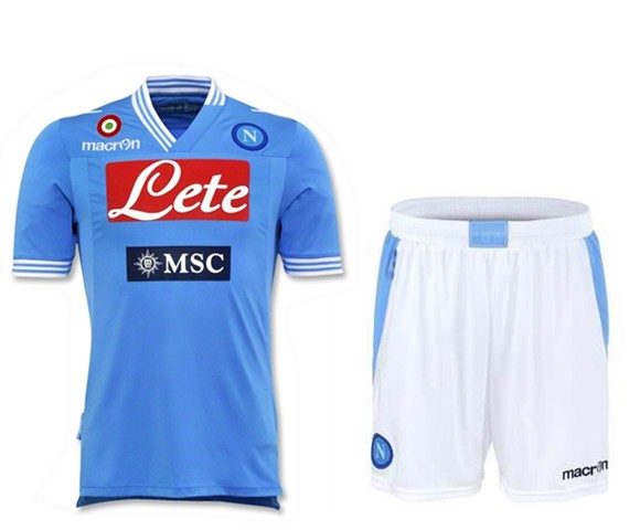 12/13 Napoli Blue Home Replica Soccer Jersey Kit (Shirt+Short)