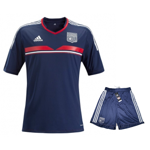 13-14 Olympique Lyonnais Away Navy Jersey Kit(Shirt+Short)
