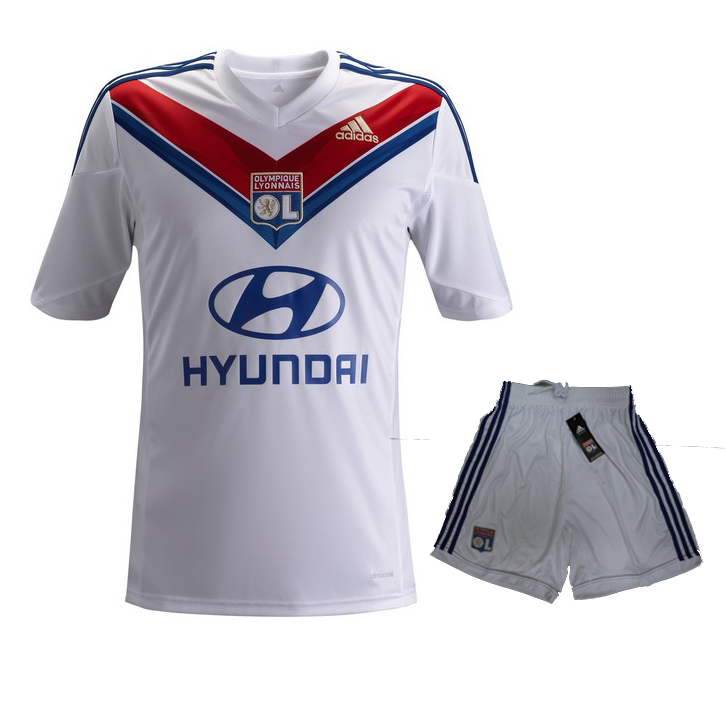 13-14 Olympique Lyonnais Home White Jersey(Shirt+Short)