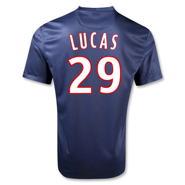 12/13 PSG #29 Lucas Home Soccer Jersey Shirt