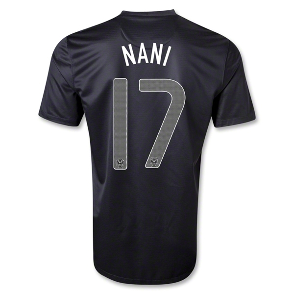 2013 Portugal #17 NANI Away Black Thailand Quality Replica Jersey Shirt