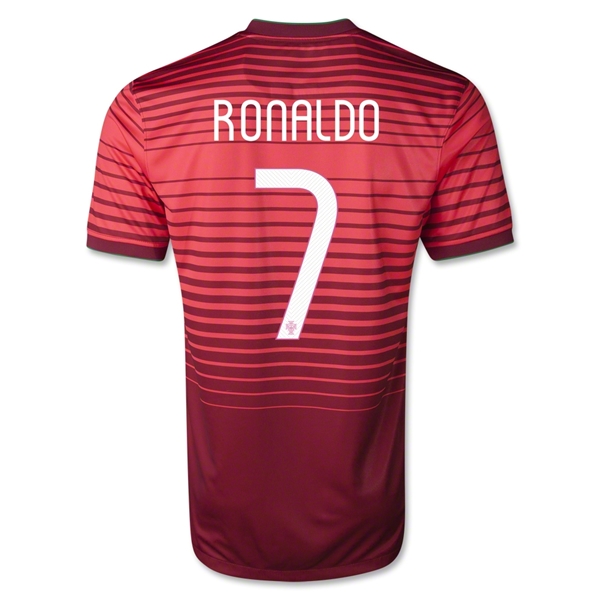2014 Portugal #7 RONALDO Home Red Jersey Shirt