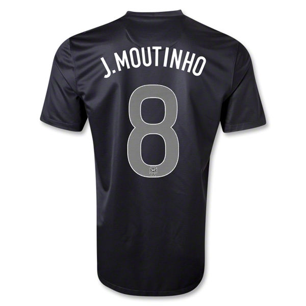 2013 Portugal #8 J.MOUTINHO Away Black Thailand Quality Replica Jersey Shirt