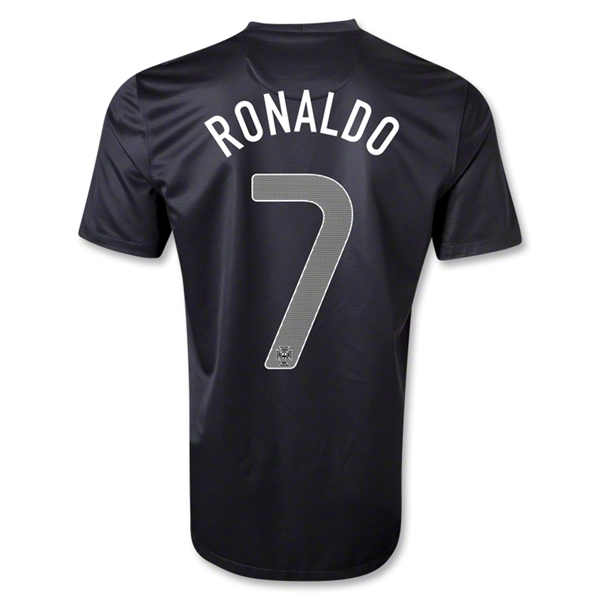 2013 Portugal #7 RONALDO Away Black Thailand Quality Replica Jersey Shirt