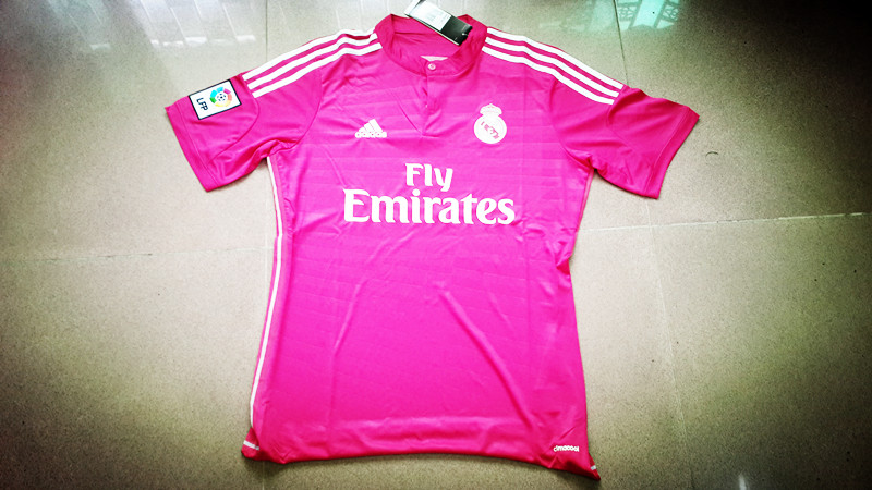 14-15 Real Madrid Away Pink Soccer Jersey Shirt