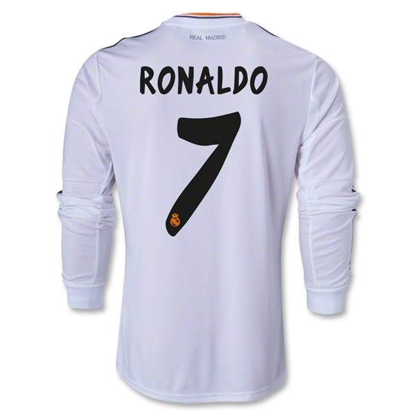 13-14 Real Madrid #7 RONALDO Home Long Sleeve Jersey Shirt