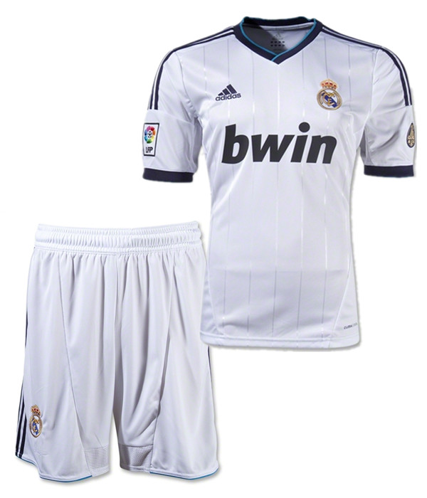 12/13 Real Madrid White Home Soccer Jersey Kit (Shirt+Short)