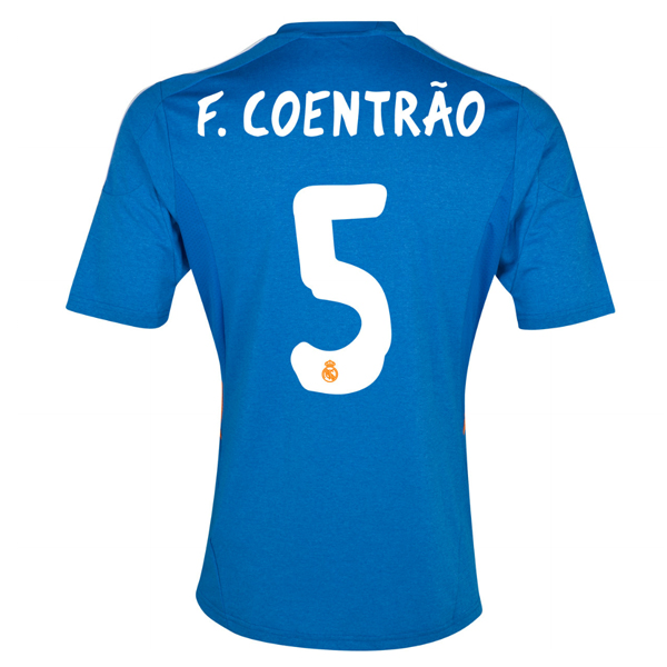 13-14 Real Madrid #5 F.Coentrao Away Blue Soccer Jersey Shirt
