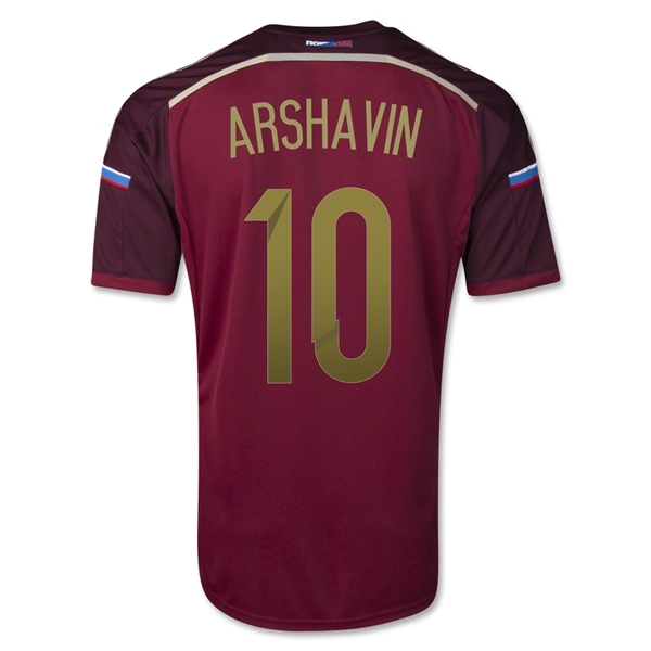 2014 Russia #10 ARSHAVIN Home Red Jersey Shirt
