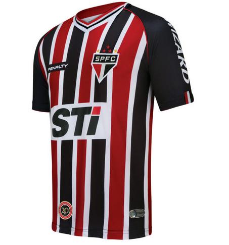 12-13 Sao Paulo FC Away Red&Black Jersey Shirt