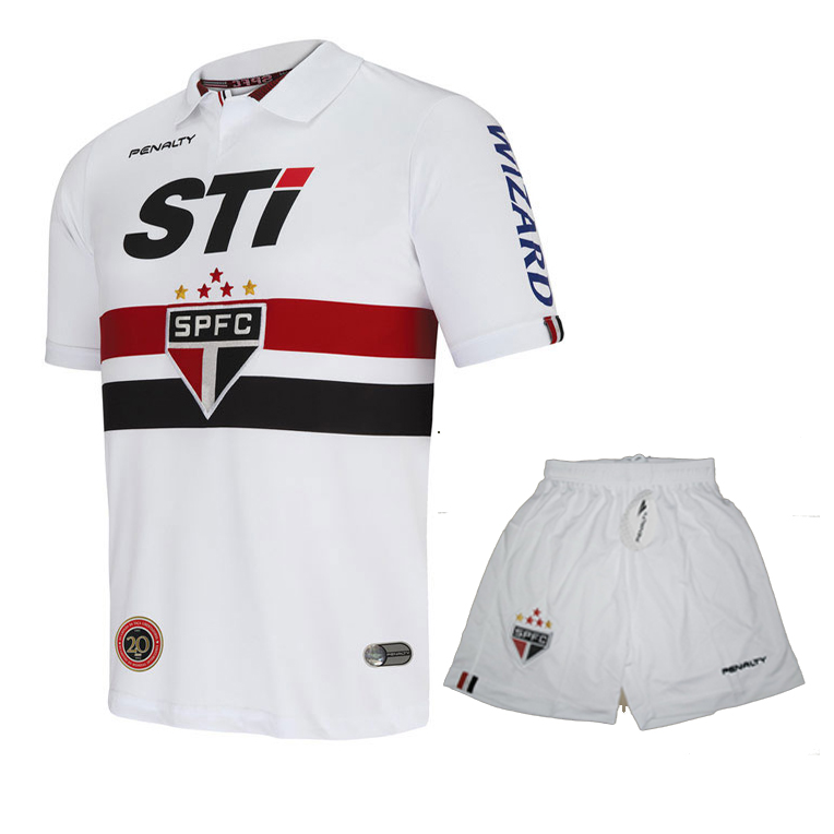 12-13 Sao Paulo FC Home White Jersey Kit(Shirt+Short)