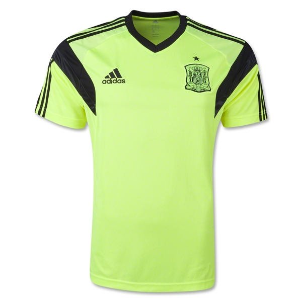 2014 World Cup Spain Yellow Training Jersey Shirt