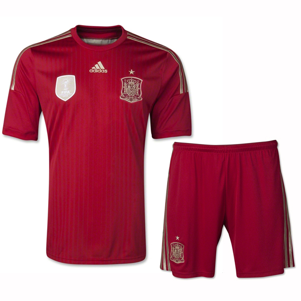 2014 Spain Home Red Jersey Kit(Shirt+Short)