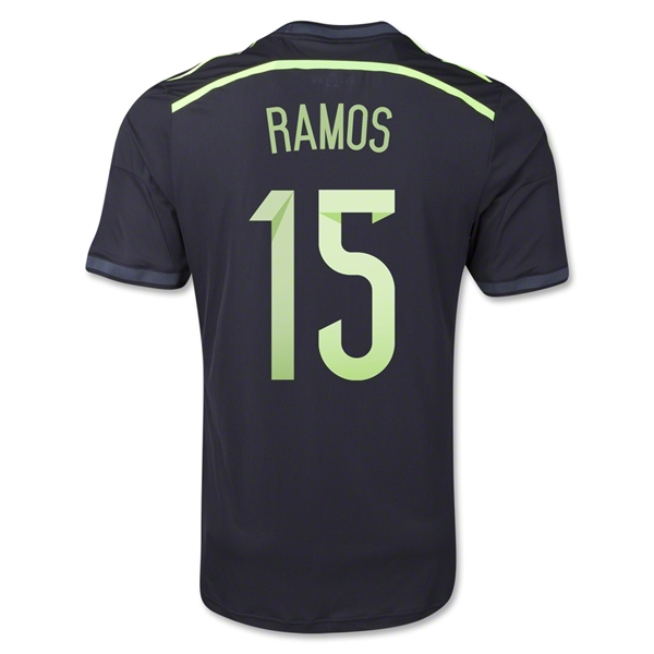 2014 Spain Away Black #15 Ramos Soccer Jersey Shirt
