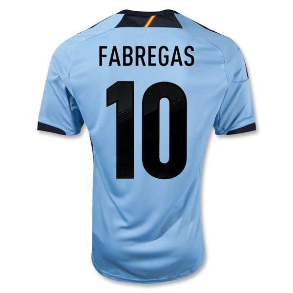 2012 Spain #10 Fabregas Blue Away Replica Soccer Jersey Shirt