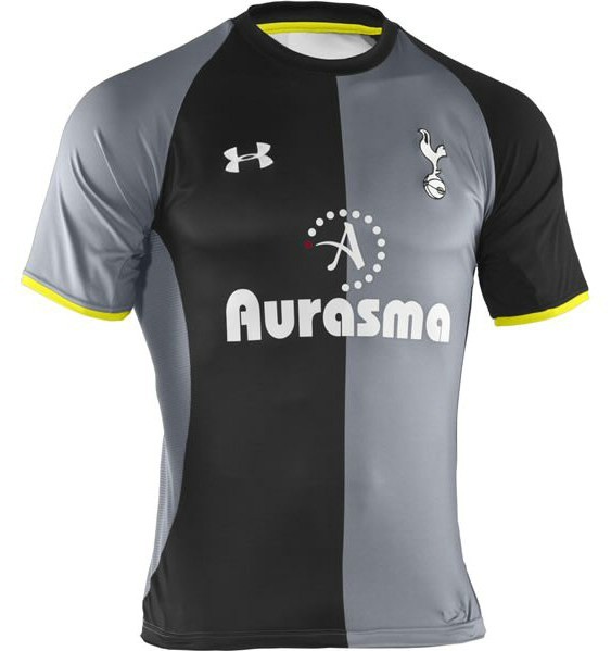 12/13 Tottenham Hotspur Black&Gray Away Soccer Jersey Shirt Replica