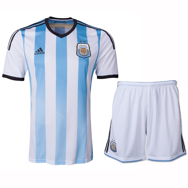 2014 Argentina Home Soccer Jersey Kit(Shirt+Short)