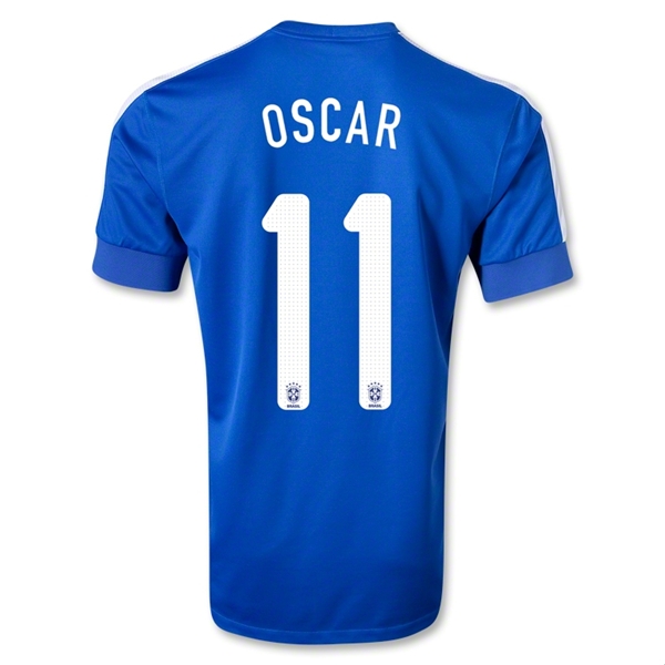 2013 Brazil #11 OSCAR Blue Away Jersey Shirt Replica